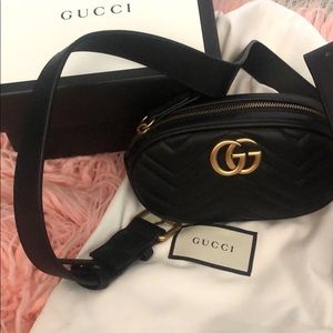 Gucci marmont black fanny pack size 93